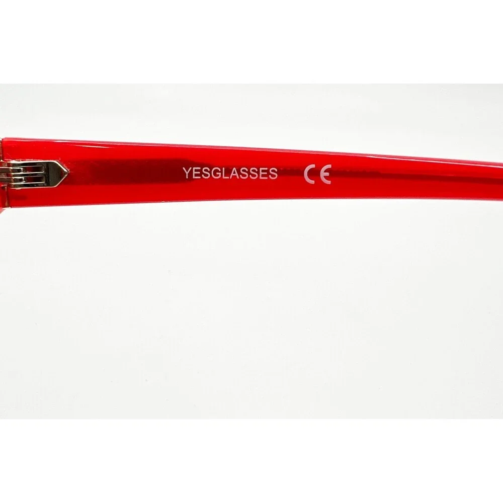 Yesglasses Eyeglass Frames Womens Red Cat Eye 1495 51-19-142 C04 51mm